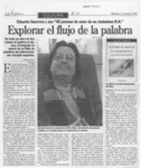 Explorar el flujo de la palabra  [artículo] Ximena Poo.