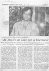 "Mi obra es un grito por la tolerancia" [artículo].