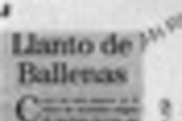 Llanto de ballenas  [artículo] Patricio Tello.