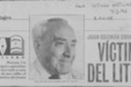 Juan Guzmán Cruchaga, víctima del litre  [artículo] Filebo.
