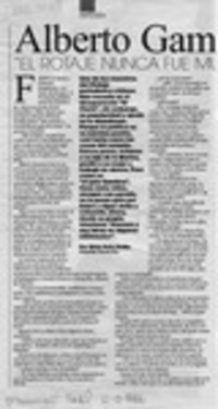 Alberto Gamboa, "El rotaje nunca fue muy derecho"  [artículo] Silvia Peña Pinilla.