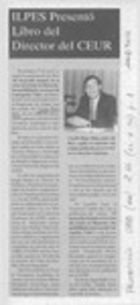 ILPES presentó libro del Director del CEUR  [artículo].