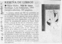 Mal de amor  [artículo] Eduardo Guerrero del Río.