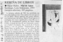 Mal de amor  [artículo] Eduardo Guerrero del Río.