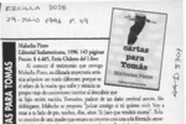 Cartas para Tomás  [artículo] Mario Rodríguez O.