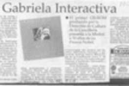 Gabriela interactiva  [artículo].