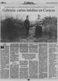 Gabriela, cartas inéditas en Caracas  [artículo] M. E. M.