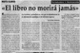 "El libro no morirá jamás"
