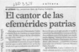 El Cantor de las efemérides patrias  [artículo].