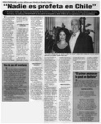 "Nadie es profeta en Chile"