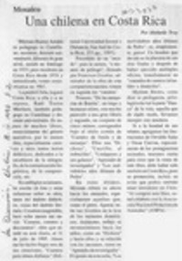 Una chilena en Costa Rica  [artículo] Abelardo Troy.