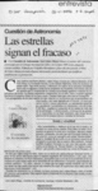Las estrellas signan el fracaso  [artículo] Alejandra Ochoa P.