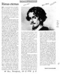 Rimas eternas  [artículo] Rodolfo Garcés Guzmán.