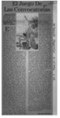 El juego de las convocatorias  [artículo] Marcelo Pellegrini.