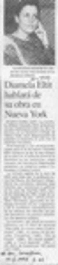 Diamela Eltit hablará de su obra en Nueva York