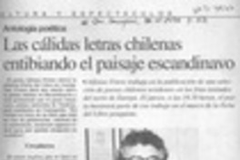 Las Cálidas letras chilenas entibiando el paisaje escandinavo  [artículo].