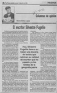 El escritor Silvestre Fugellie  [artículo] Marino Muñoz Lagos.