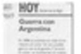 Guerra con Argentina  [artículo] Daniel de la Vega.