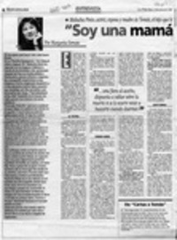 "Soy una mamá planta que echa raíces"  [artículo] Margarita Serrano.