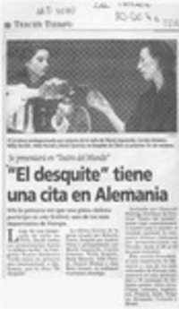 "El desquite" tiene una cita en Alemania  [artículo].