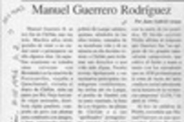 Manuel Guerrero Rodríguez  [artículo] Juan Gabriel Araya.
