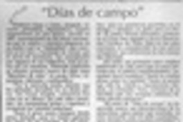 "Días de campo"  [artículo] Lautaro Robles.