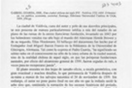 Una ciudad chilena del siglo XVI, Valdivia 1552-1604  [artículo] Isidoro Vázquez de Acuña.