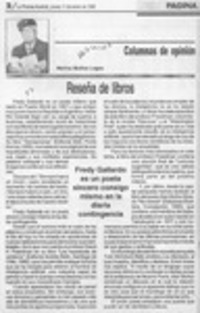 Reseña de libros  [artículo] Marino Muñoz Lagos.