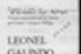 Leonel Galindo Oyarzo  [artículo] Carlos Aránguiz Zúñiga.