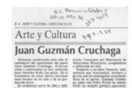 Juan Guzmán Cruchaga  [artículo] Alberto Arraño.