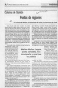 Poetas de regiones  [artículo] Edmundo Herrera.