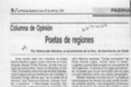 Poetas de regiones  [artículo] Edmundo Herrera.