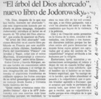 "El Arbol del Dios ahorcado", nuevo libro de Jodorowsky  [artículo].