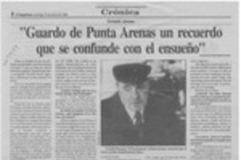 "Guardo de Punta Arenas un recuerdo que se confunde con el ensueño"  [artículo] Jorge Abasolo Aravena.