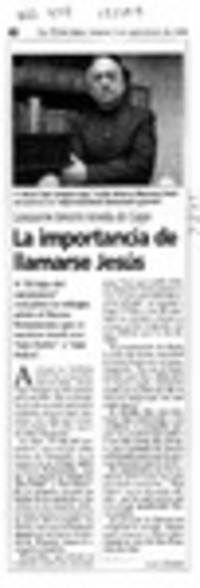 La importancia de llamarse Jesús  [artículo] Lucía Zamora.