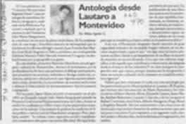 Antología desde Lautaro a Montevideo  [artículo] Milton Aguilar.