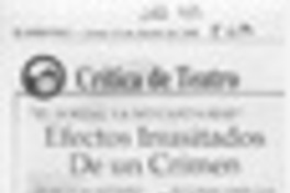 "El zorzal ya no canta más" efectos inusitados de un crimen  [artículo] Carola Oyarzún L.