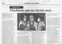 Machismo que me hiciste mal --  [artículo] Pedro Labra.