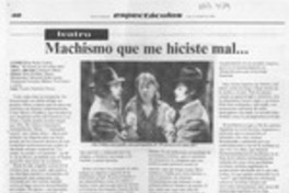 Machismo que me hiciste mal --  [artículo] Pedro Labra.