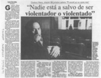 "Nadie está a salvo de ser violentador o violentado"  [artículo] Carmen Gloria Muñoz.