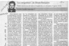 "La compañera", de Efraín Barquero  [artículo] Bernardo González Koppmann.