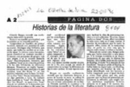 Historias de la literatura  [artículo] Oscar Ochoa de la Maza.