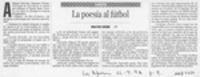 La poesía al fútbol  [artículo] Walter Garib.