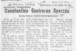 Constantino Contreras Oyarzún  [artículo] Carlos René Ibacache I.