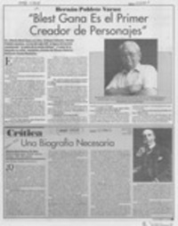 "Blest Gana es el primer creador de personajes"