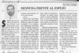 Desnuda frente al espejo  [artículo] Yair J. Carvajal.