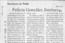 Felicia González Jiménez  [artículo] C. R. I.