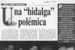 Una "hidalga" polémica  [artículo] David E. Valenzuela F.