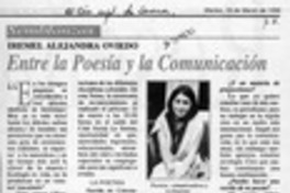 Entre la poesía y la comunicación  [artículo].