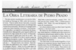 La Obra literaria de Pedro Prado  [artículo].